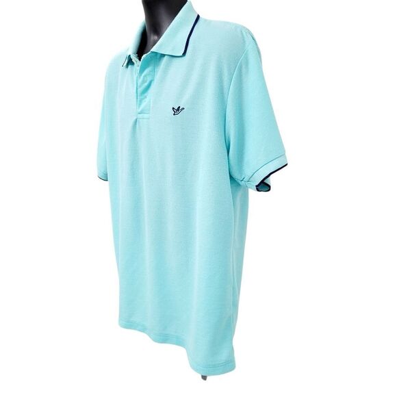 2/$20 Light Blue & Navy Blue Polo Golf Shirt Top Size: XXL - Picture 3 of 9